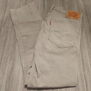 Levis 502 Jeans Mens 32x30 Pants Tan Beige Khaki Modern Western Basic Minimal